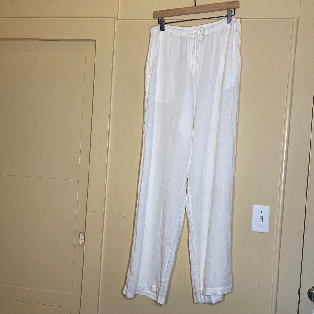 White Linen Women's Pants